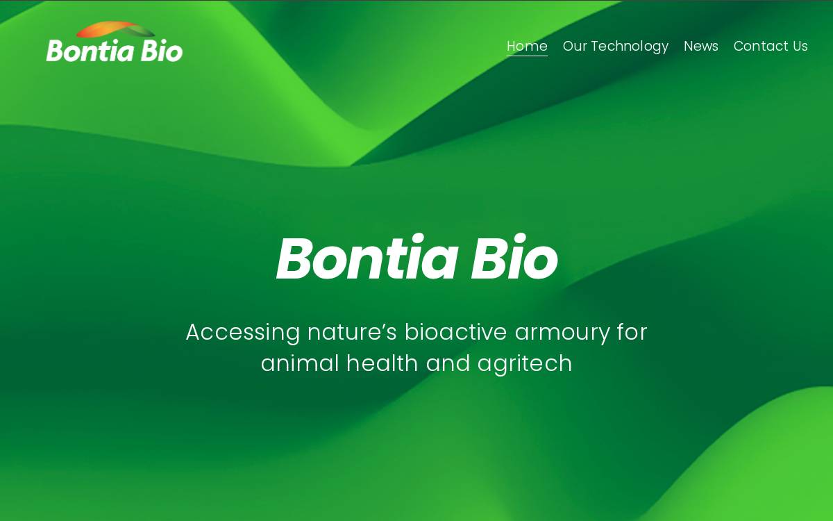 Bontia Bio website preview