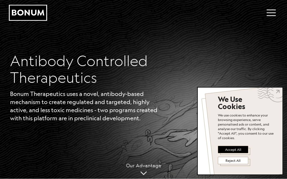 Bonum Therapeutics website preview