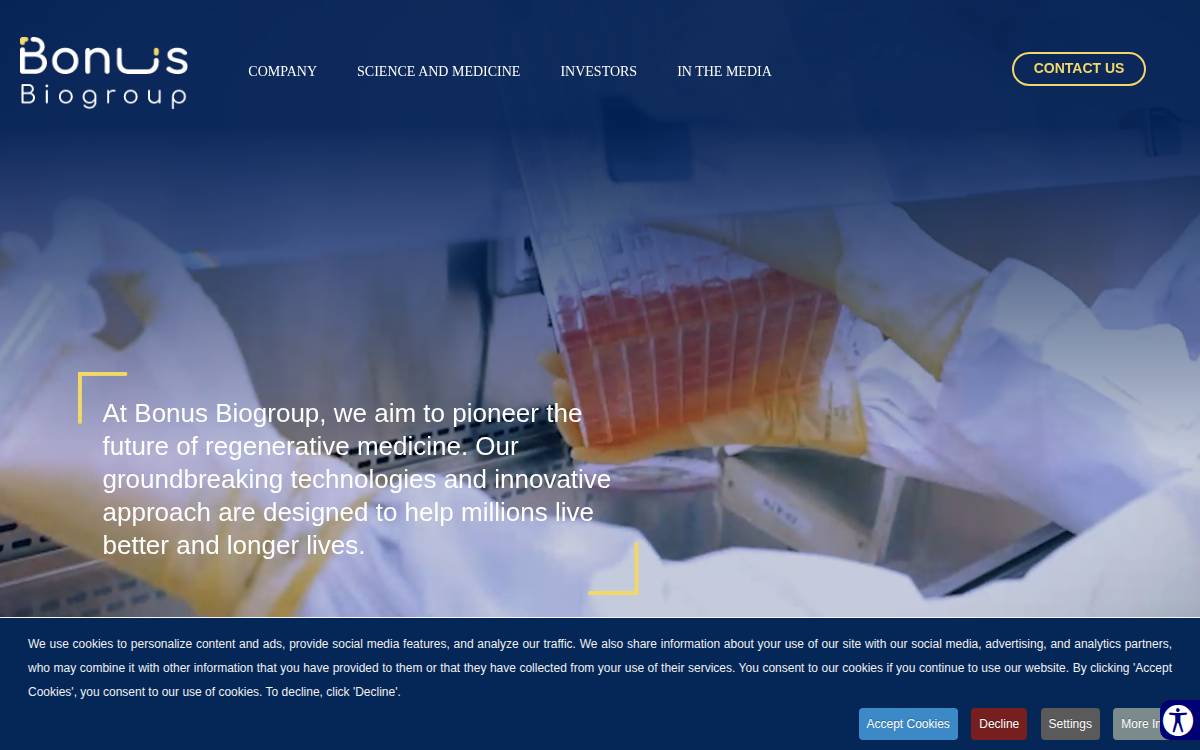 Bonusbiogroup website preview