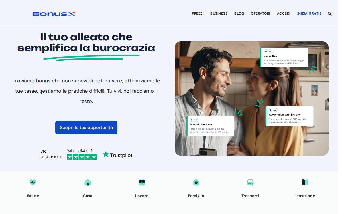 Bonusx website preview