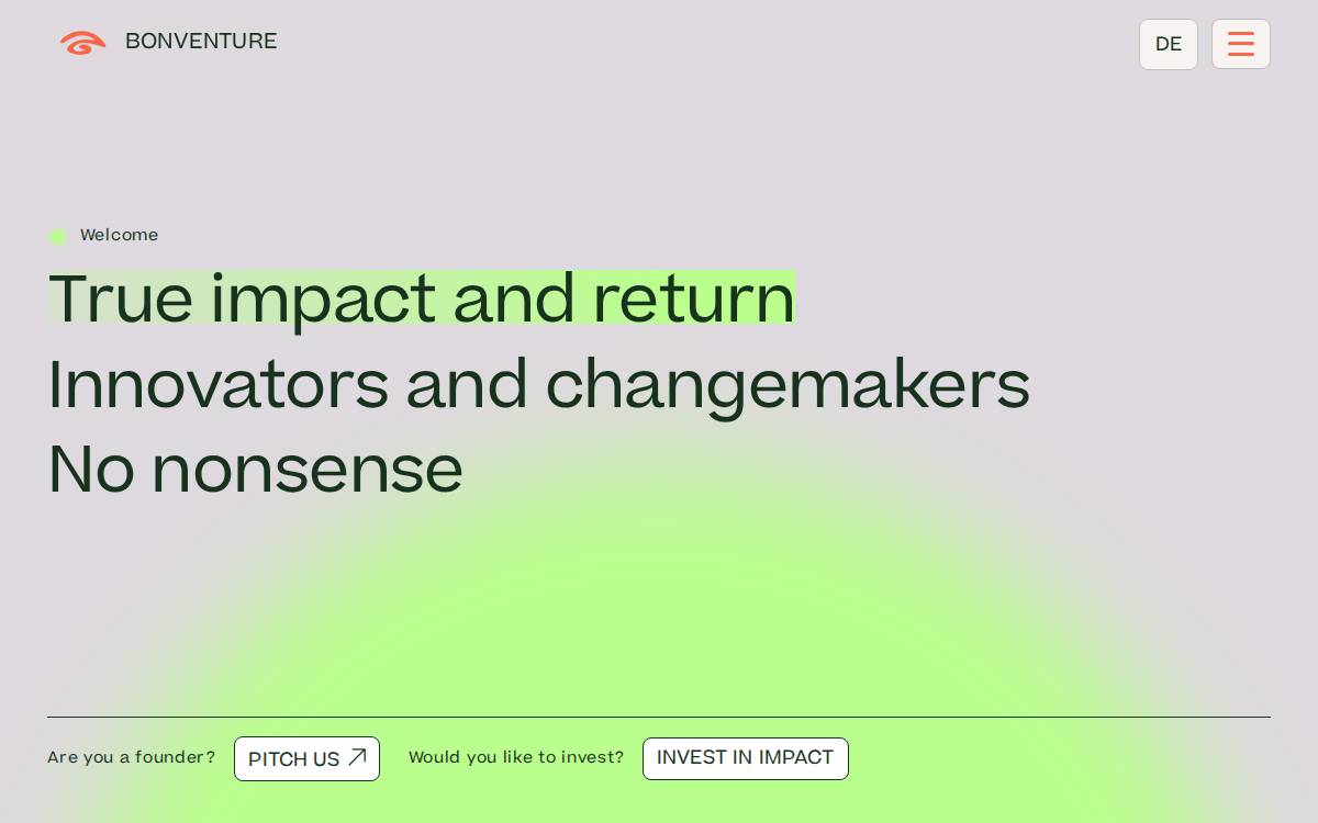 Bonventure website preview