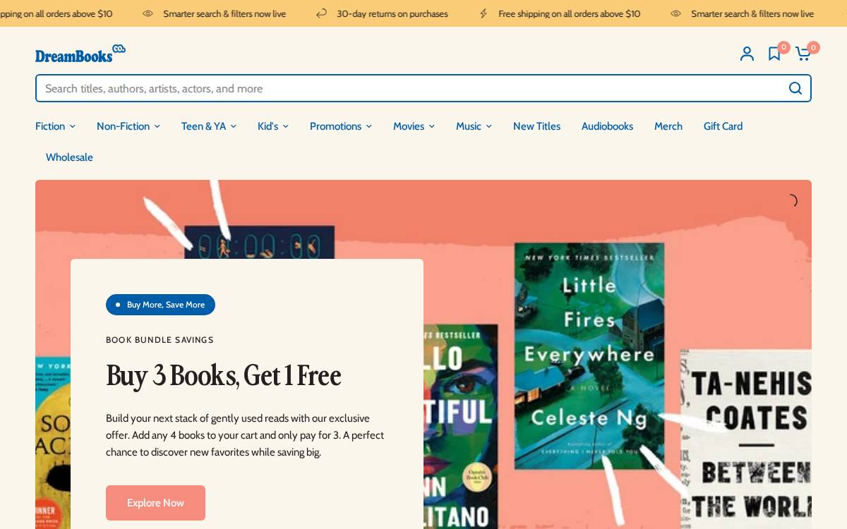 Book Collection and Online Resale Platform website preview