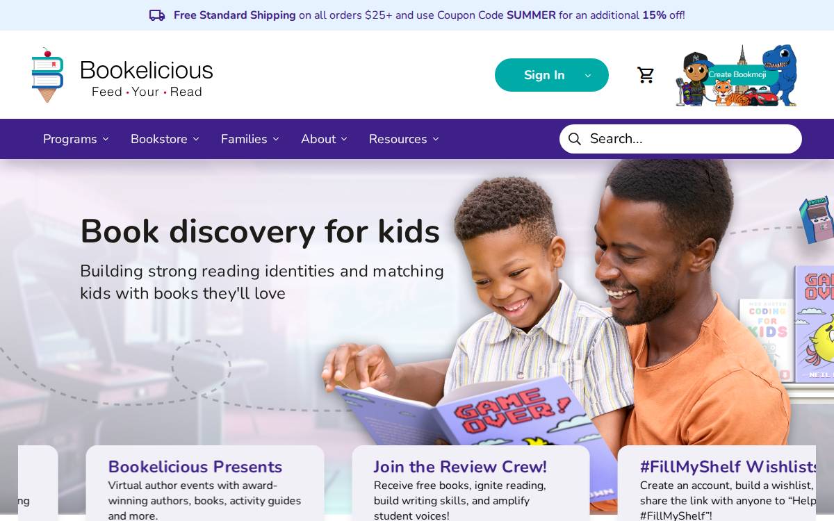 Bookelicious website preview