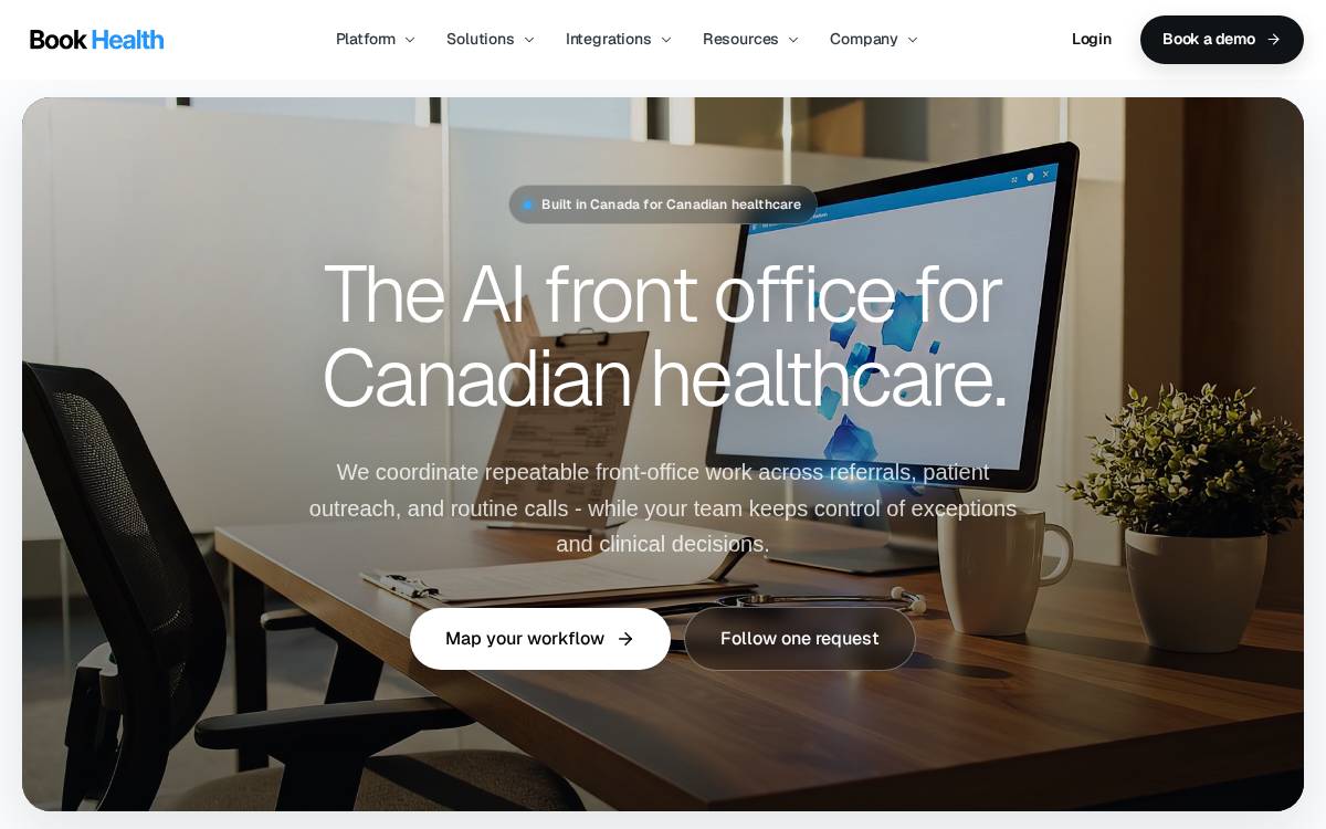BookHealth AI Inc. Website website preview