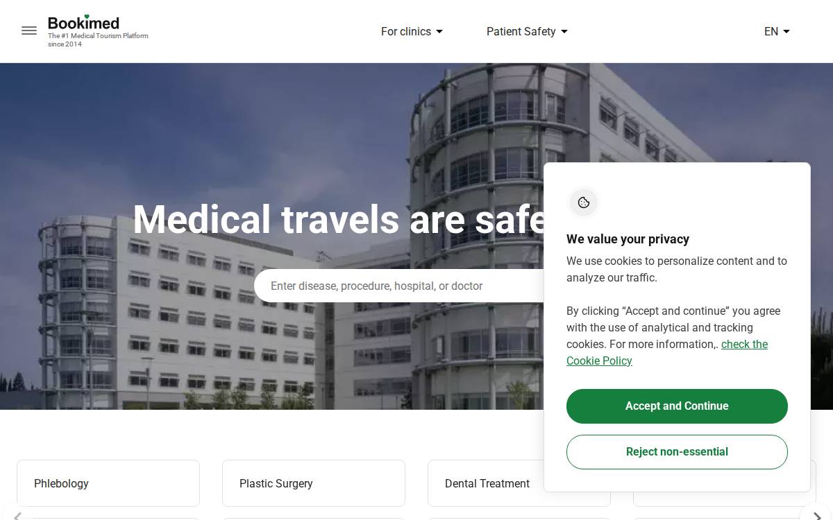 Bookimed website preview
