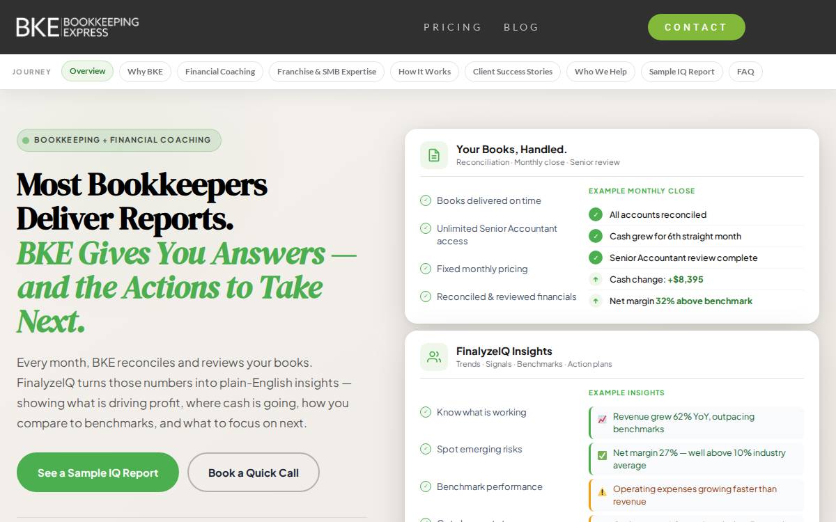 BookKeeping Express website preview