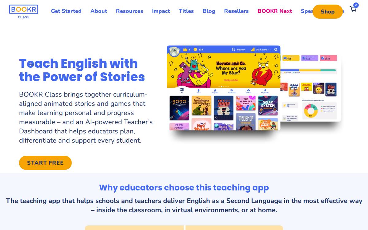Bookrclass website preview