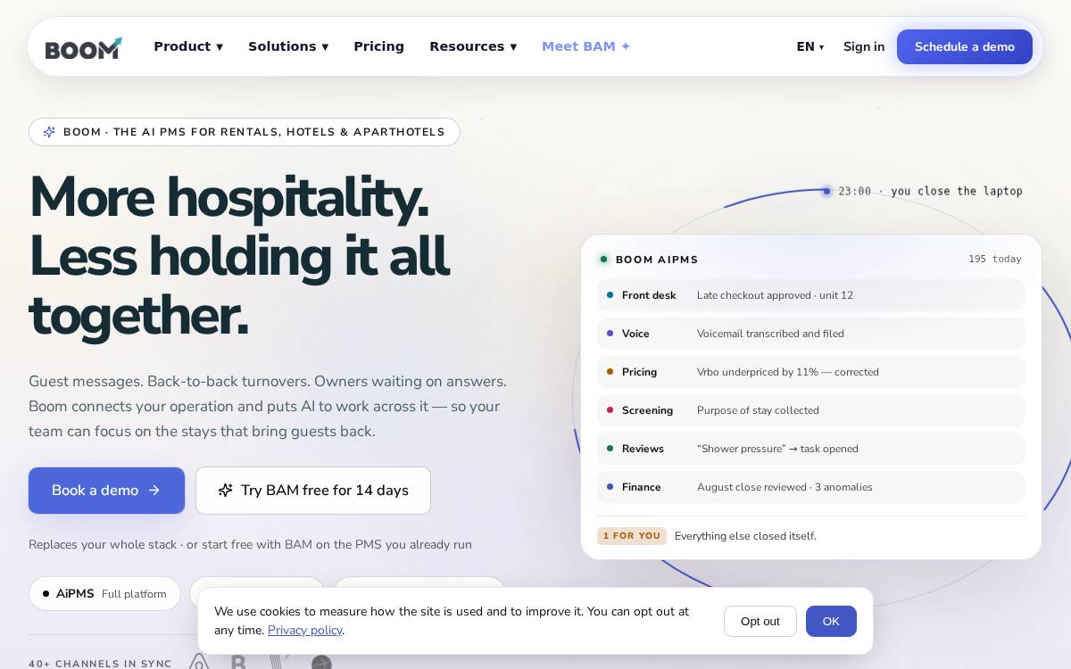 Boom website preview