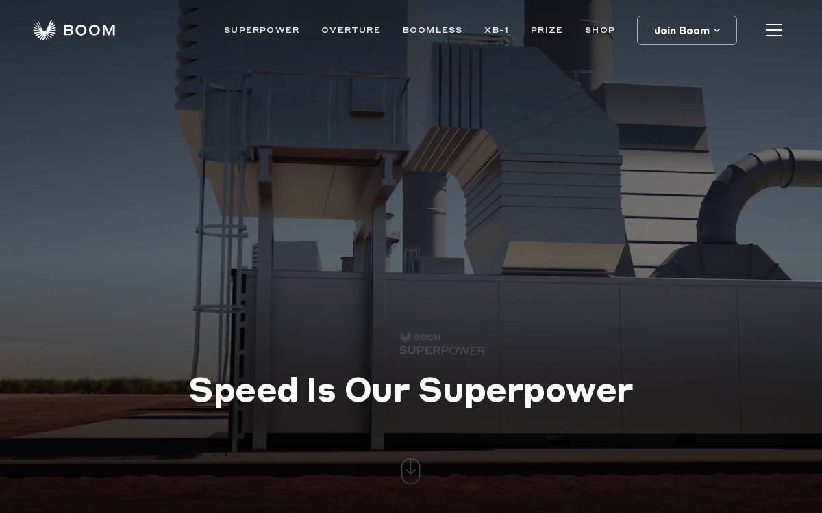 Boom Supersonic website preview