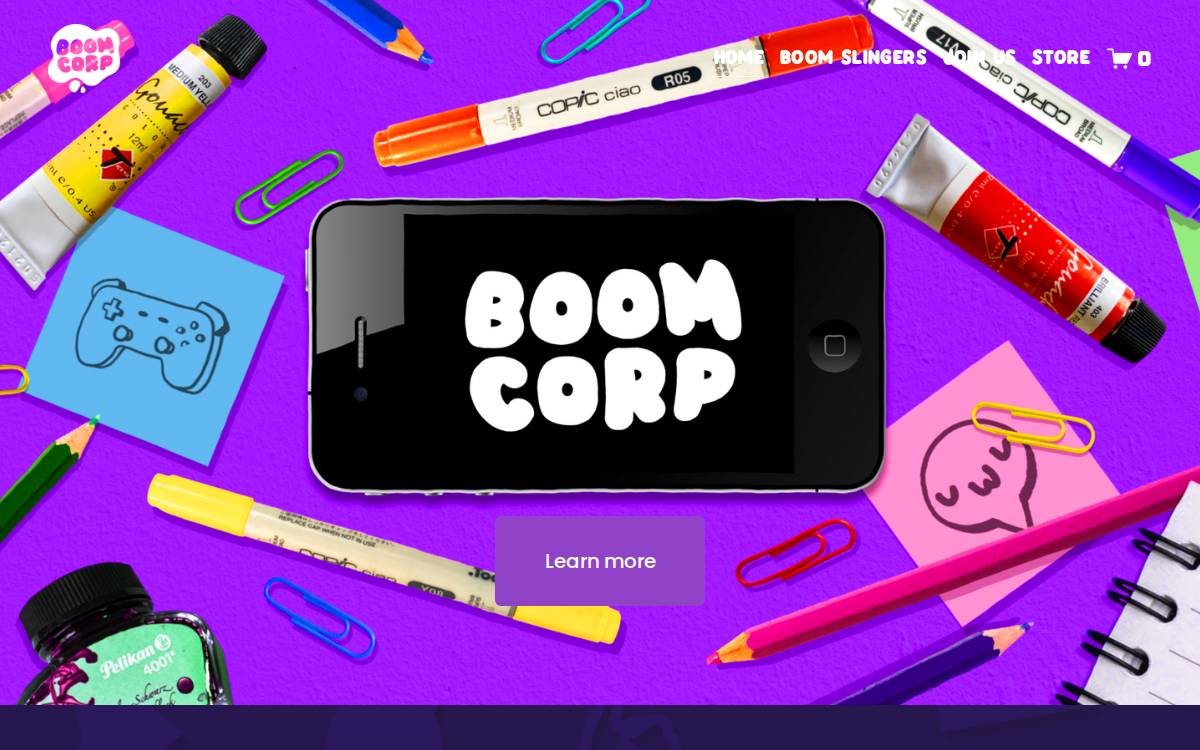 Boom corp website preview