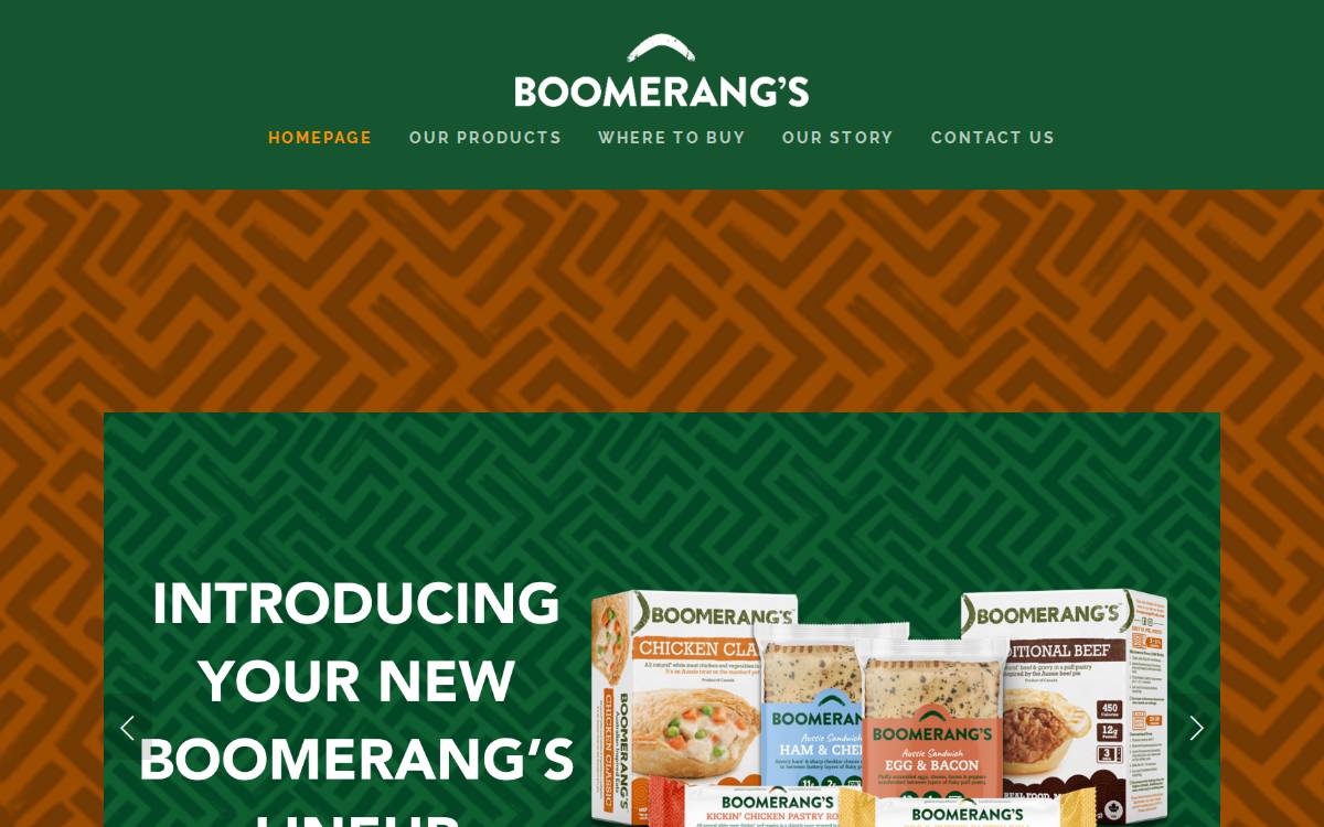 Boomerang's website preview