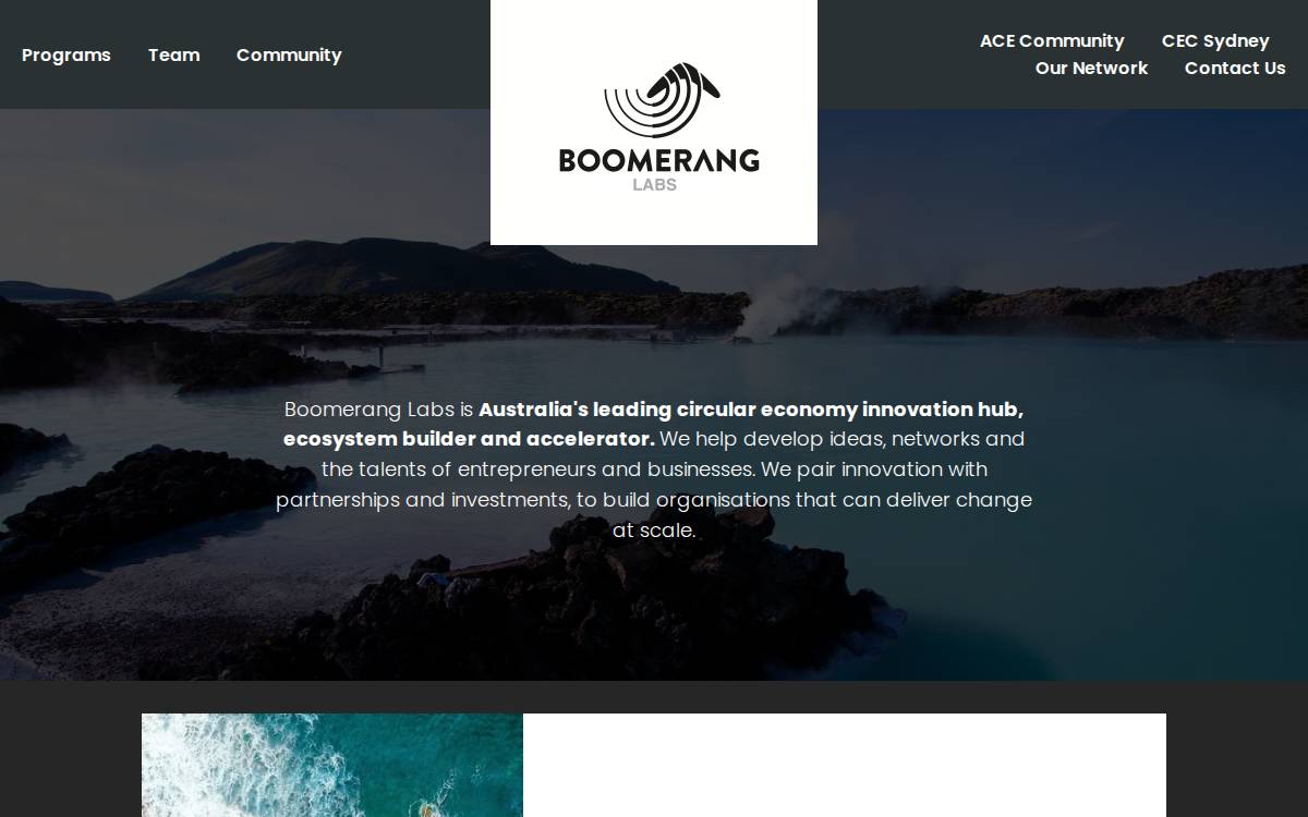 Boomeranglabs website preview