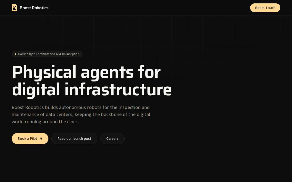 Boost Robotics website preview
