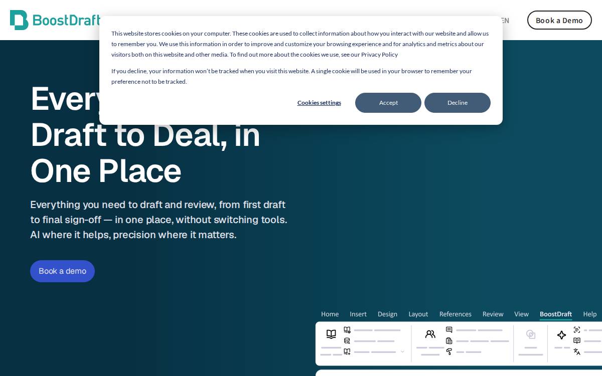 BoostDraft, inc. website preview
