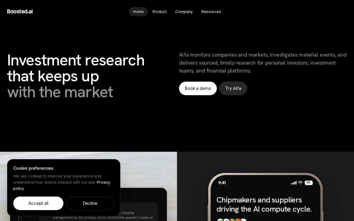 Boosted website preview