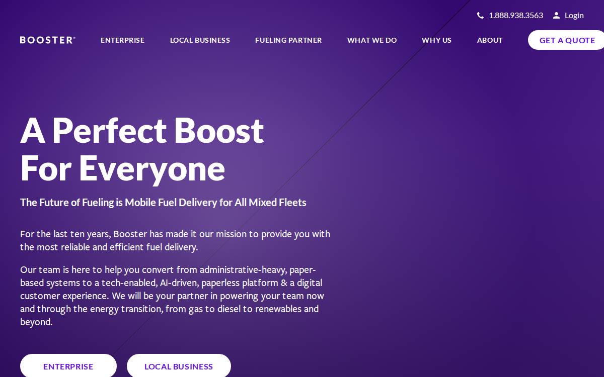 Booster website preview
