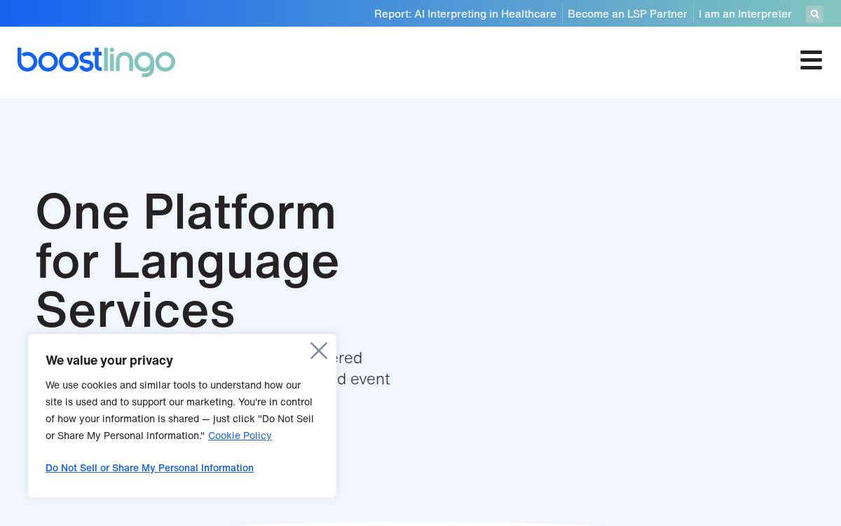 Boostlingo website preview