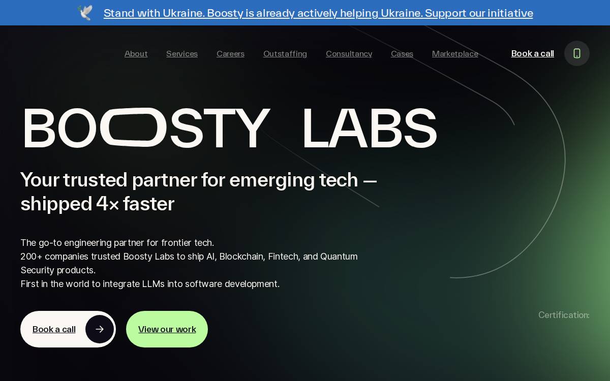 Boosty Labs website preview