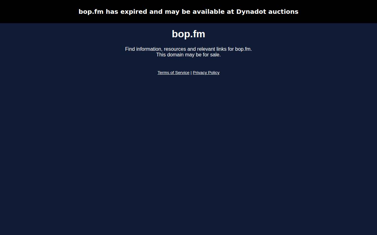 Bop.fm website preview
