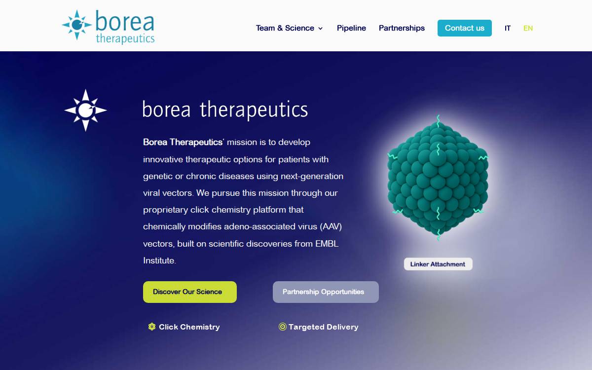 Borea Therapeutics website preview