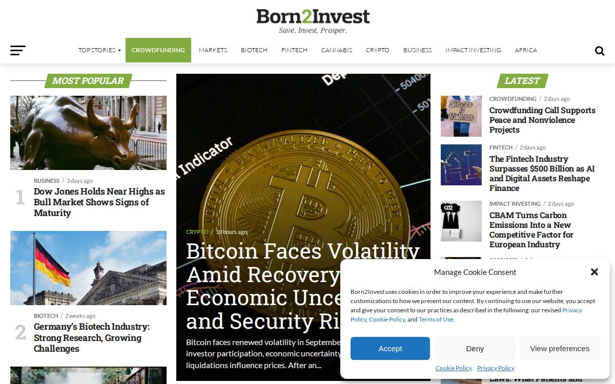 Born2Invest website preview