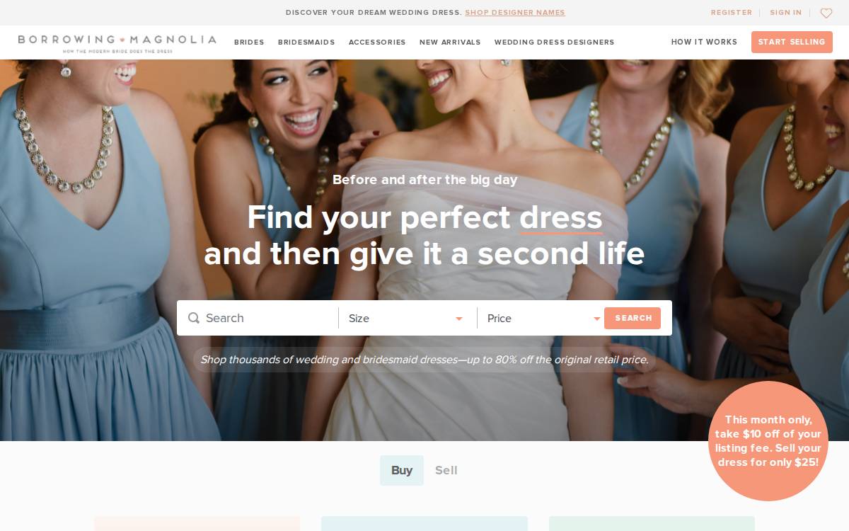 Borrowing Magnolia website preview