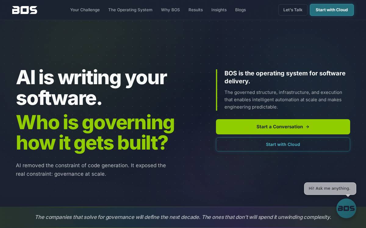 BOS Framework website preview
