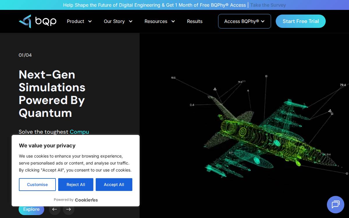 BosonQ Psi website preview