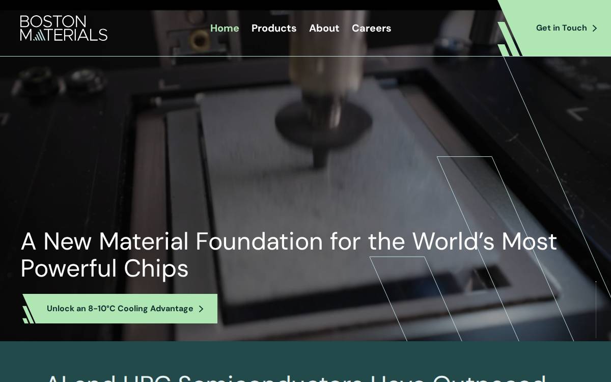 Boston Materials website preview