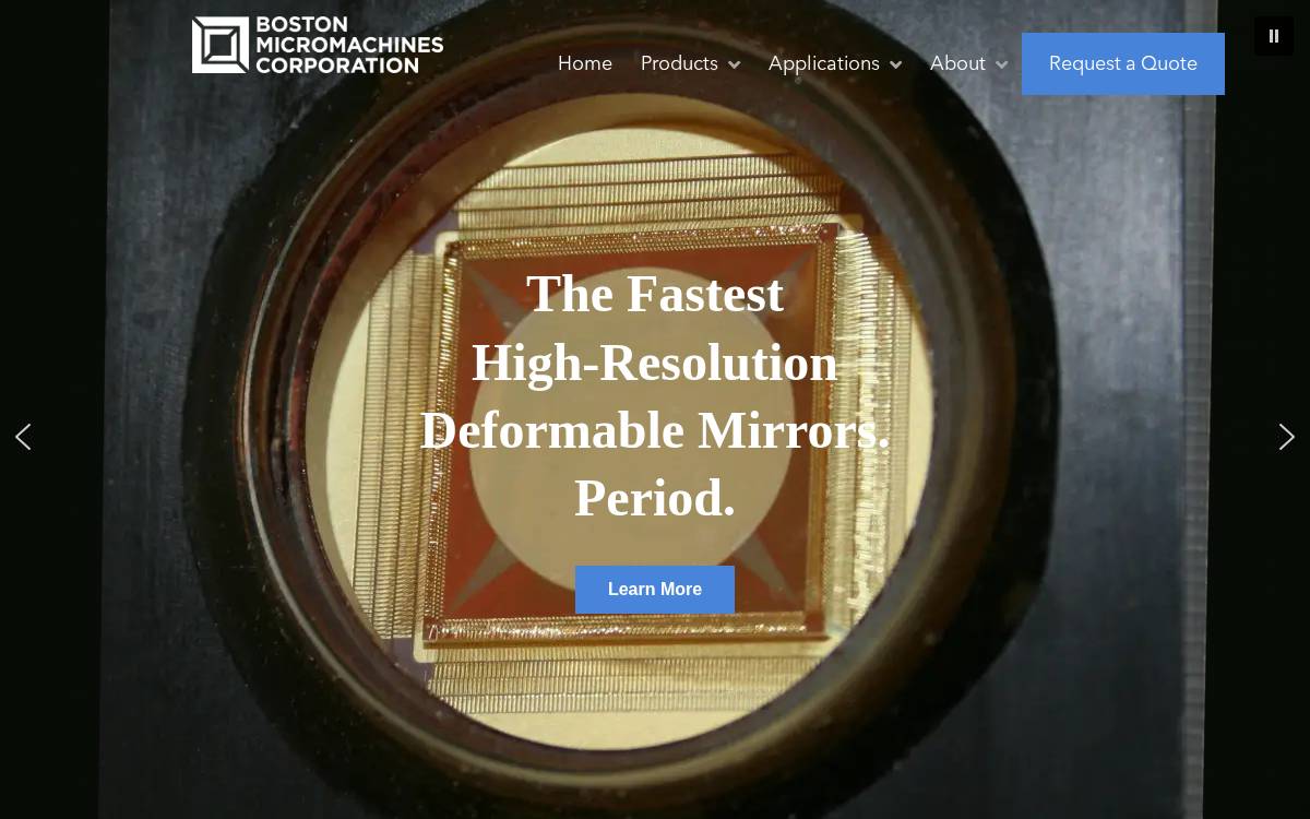 Bostonmicromachines website preview
