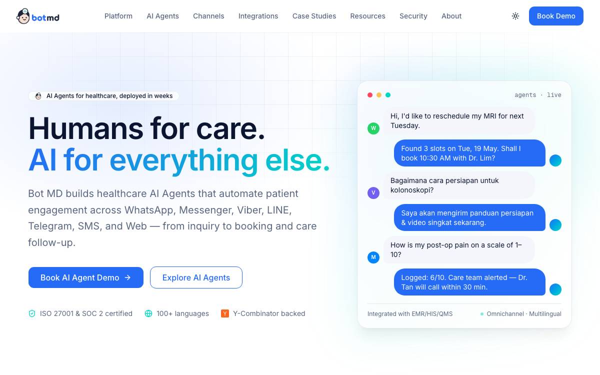 Bot MD website preview