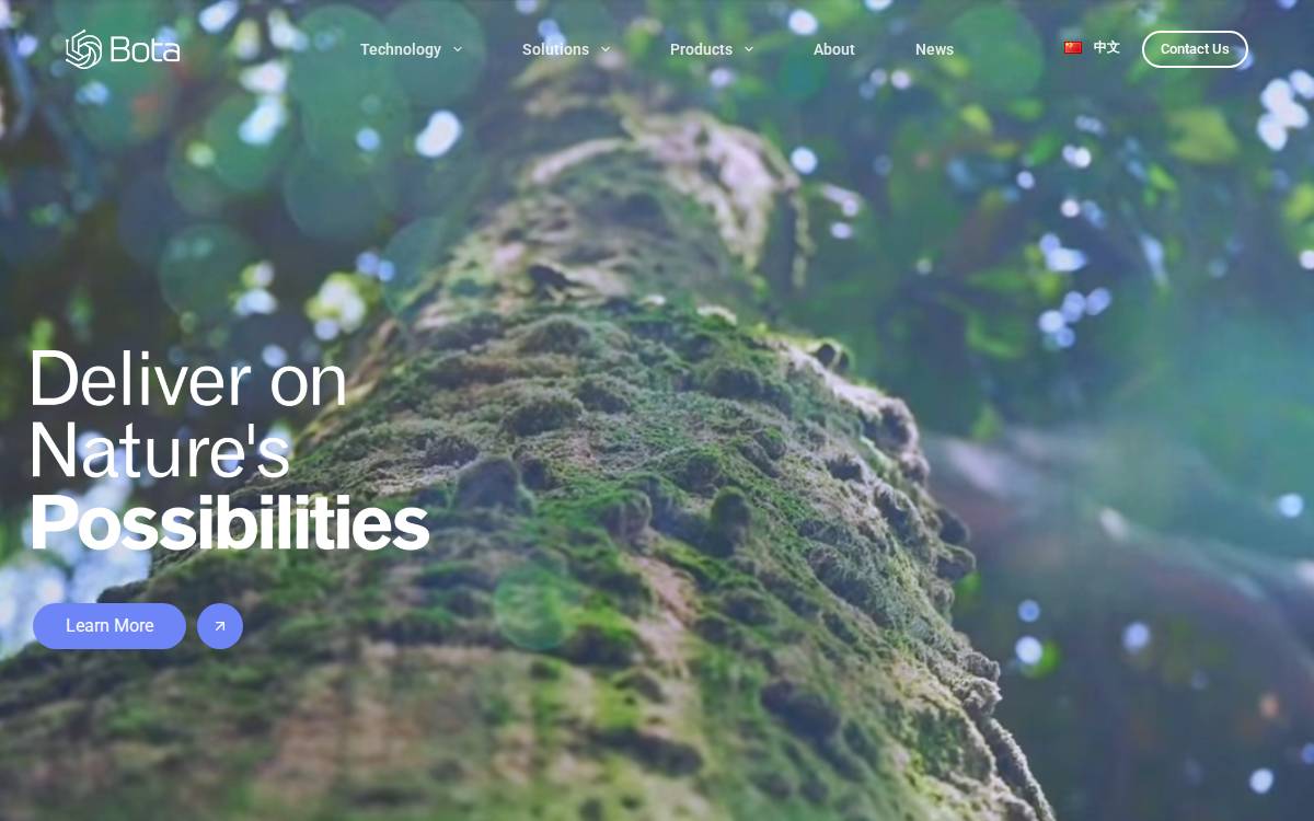 Bota Bio website preview