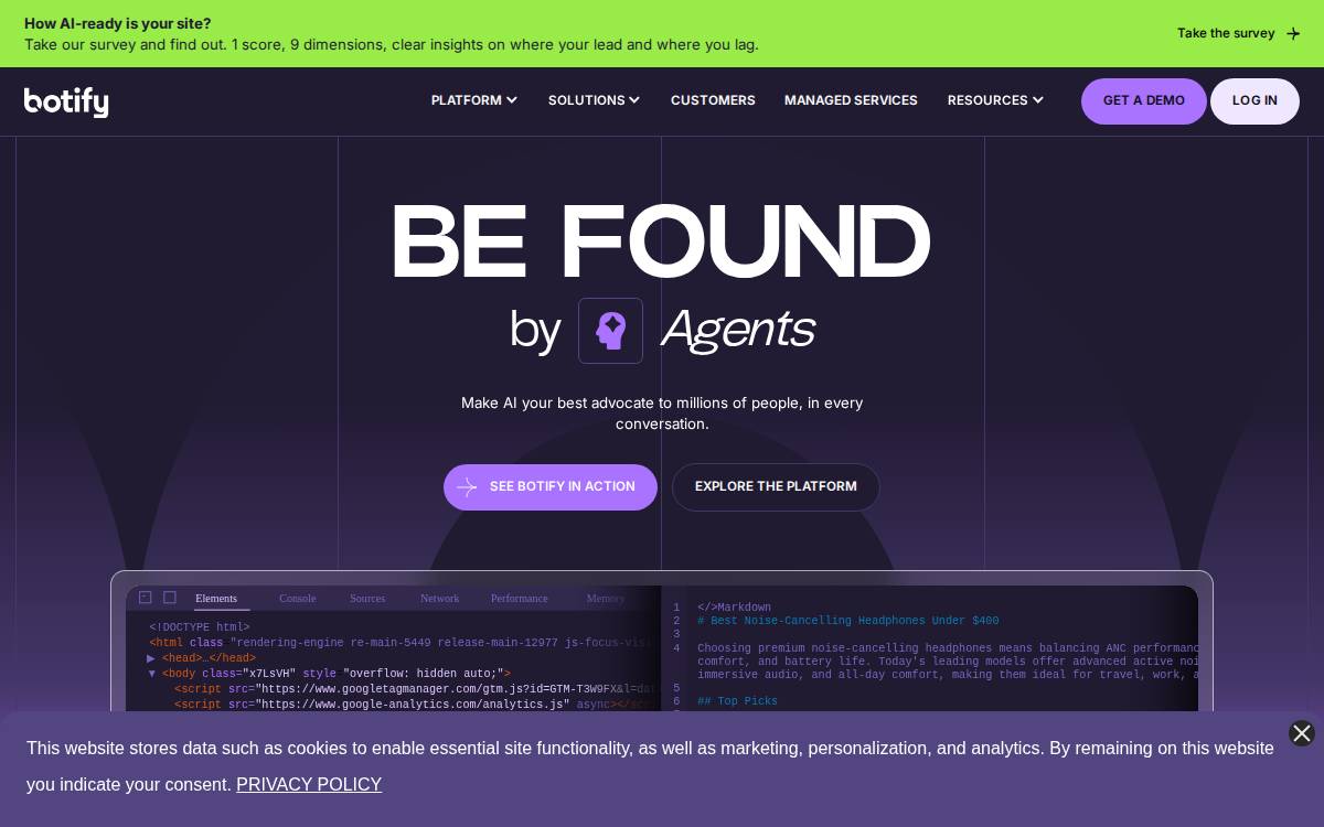 Botify website preview