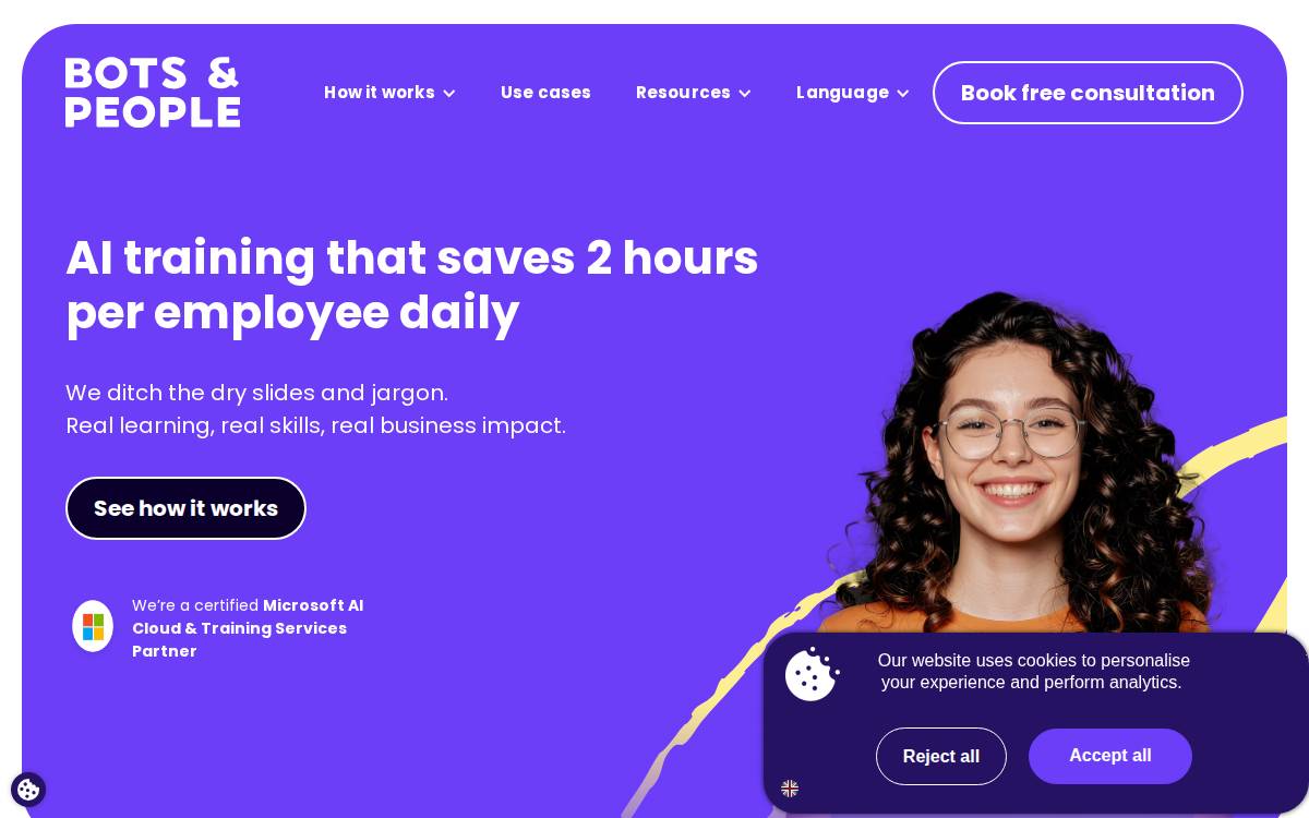 Bots and people website preview