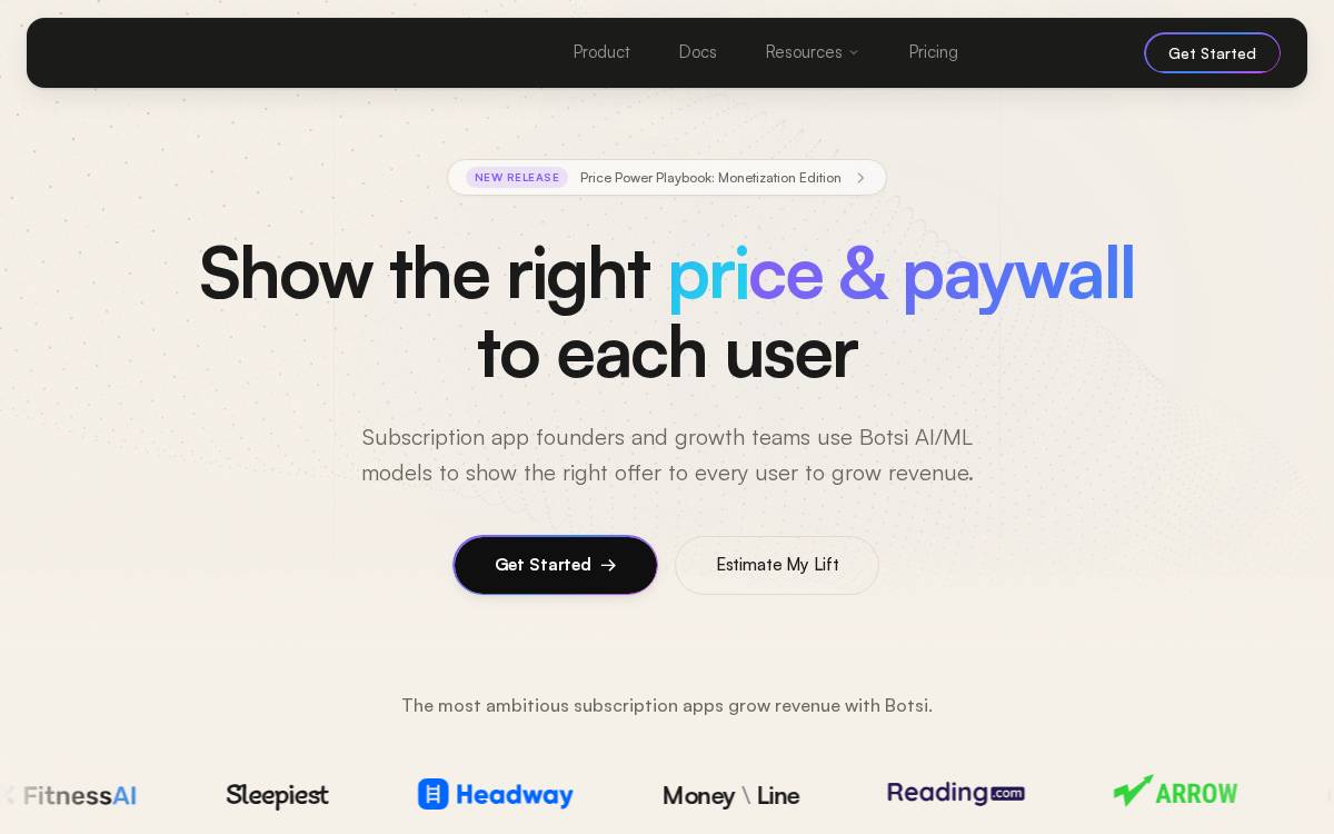 Botsi website preview