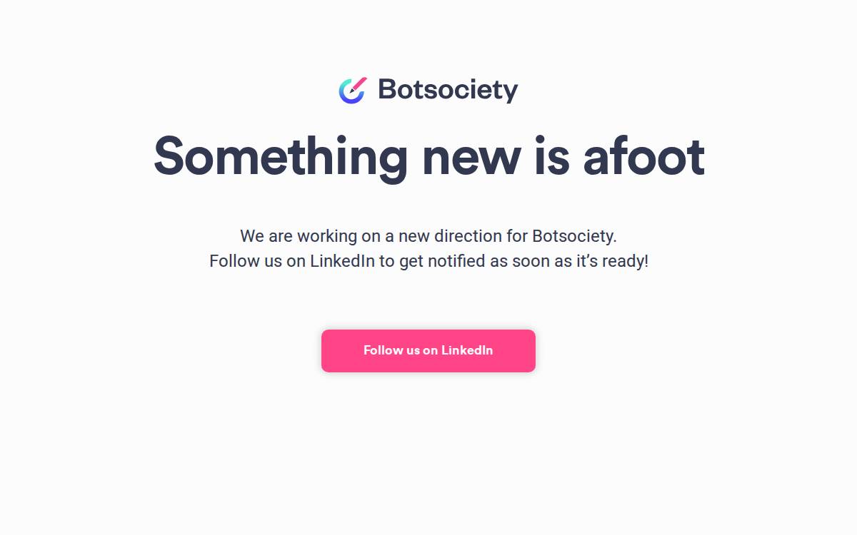 BotSociety website preview