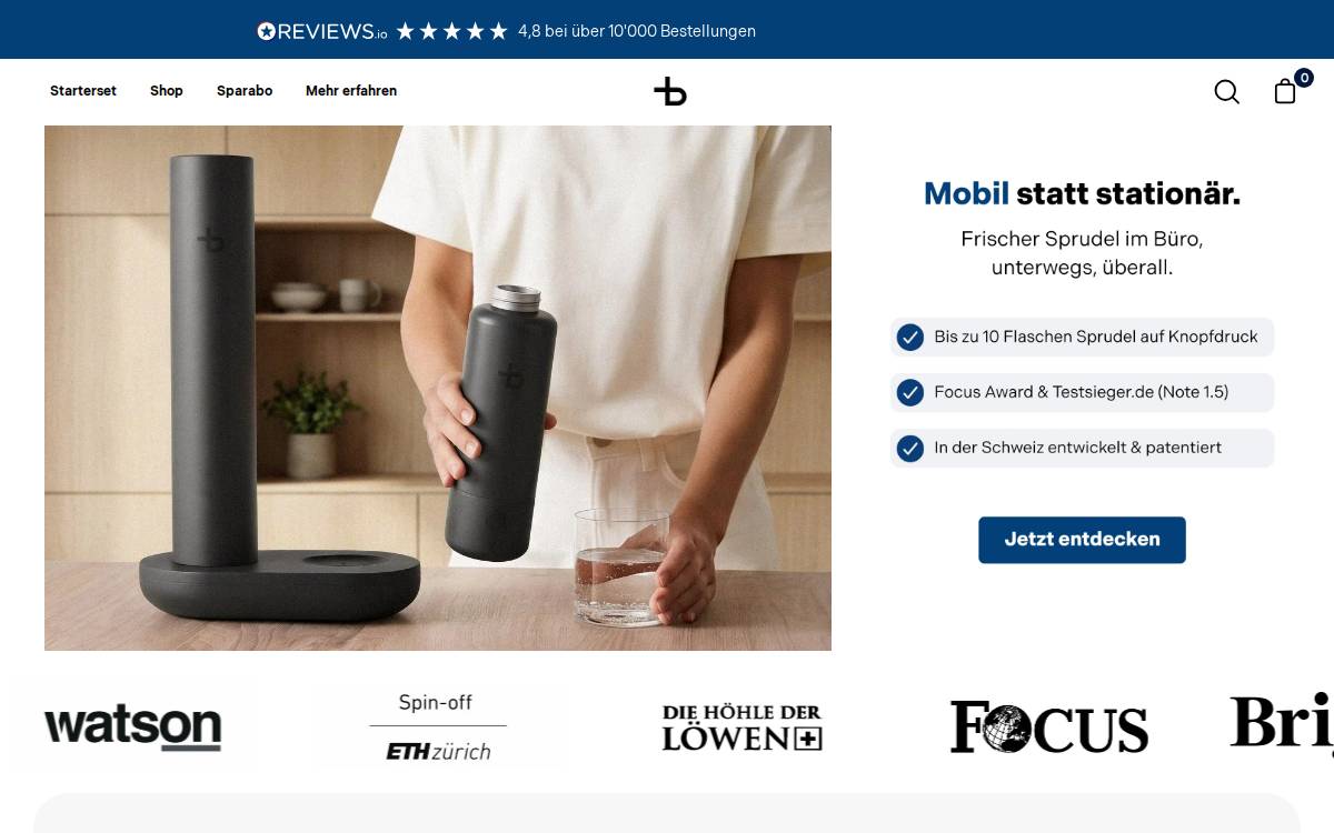 BottlePlus website preview