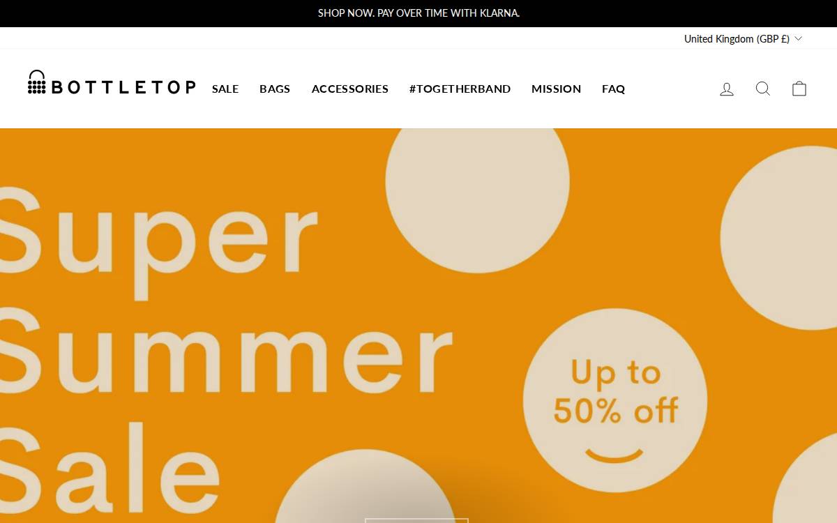 Bottletop website preview