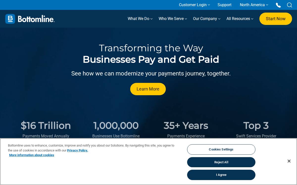 Bottomline website preview