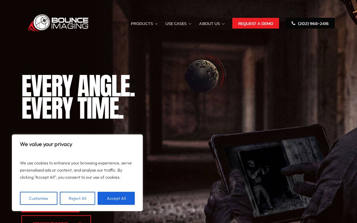 Bounce Imaging website preview