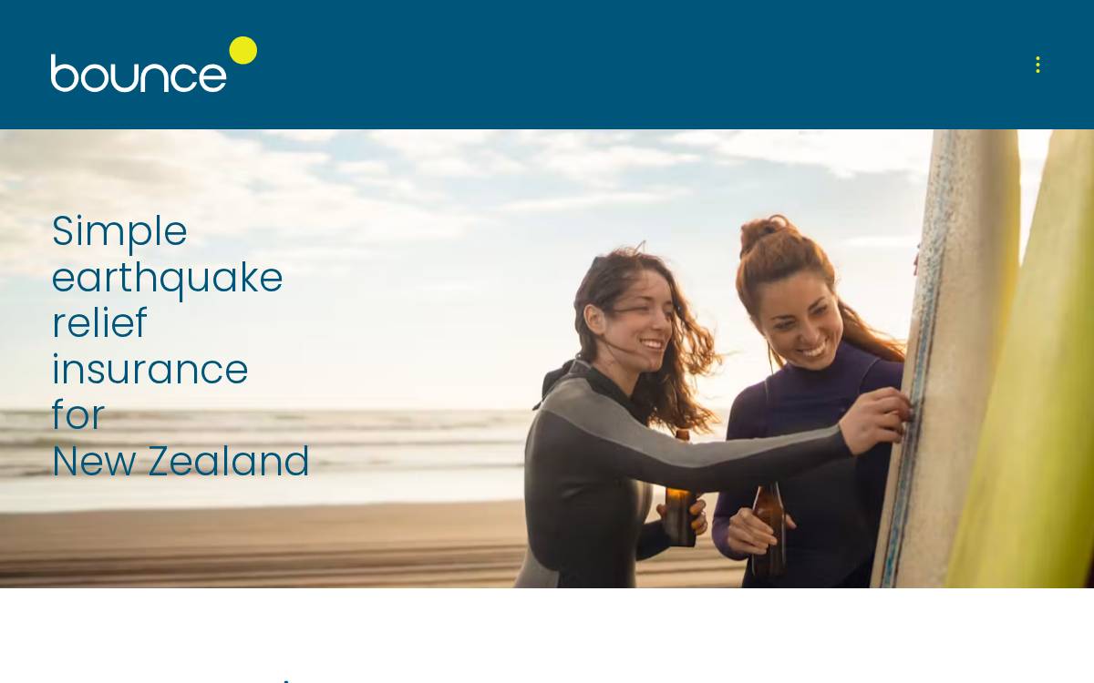 Bounce Insurance website preview