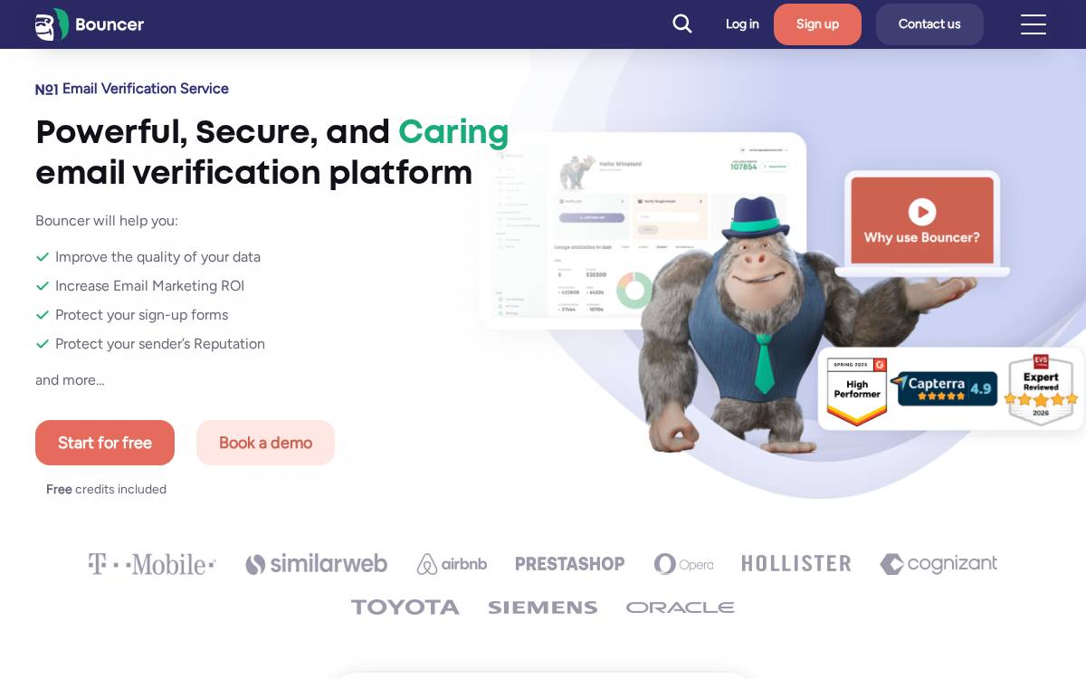 Bouncer website preview
