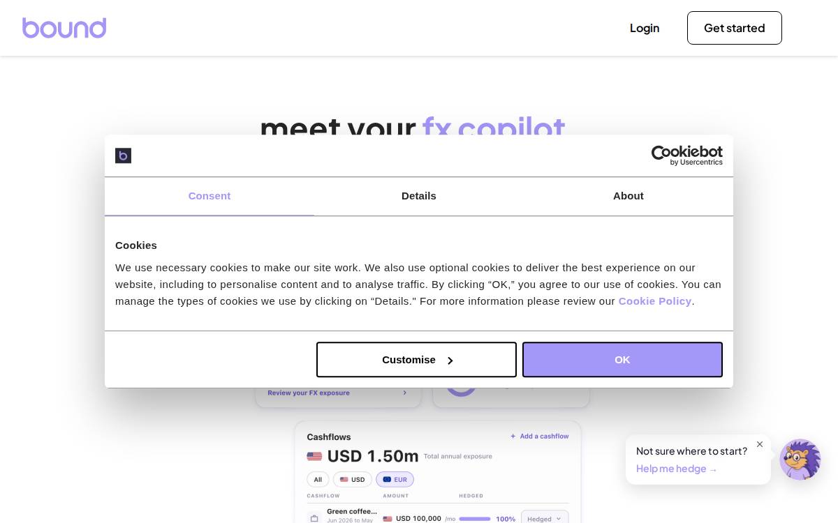 Bound website preview