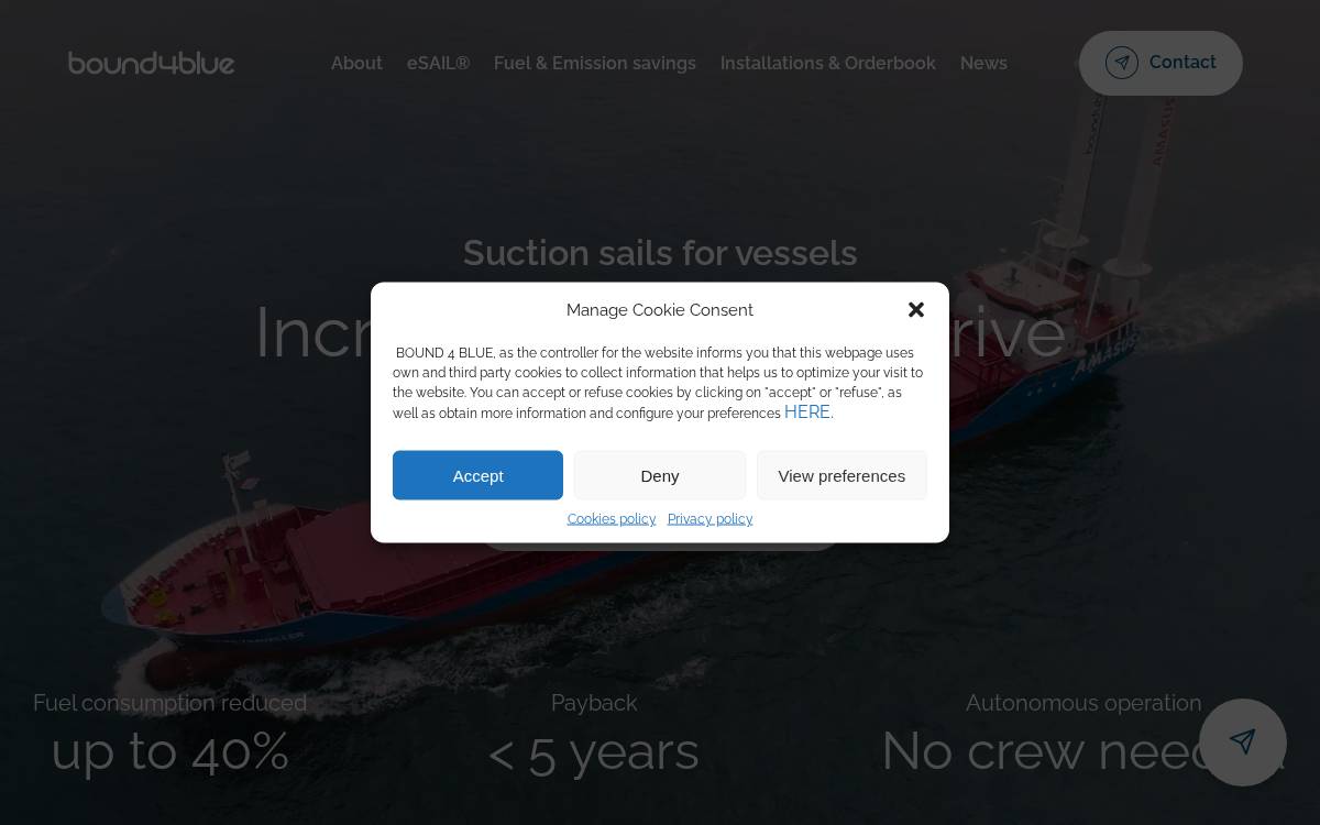 Bound4Blue website preview