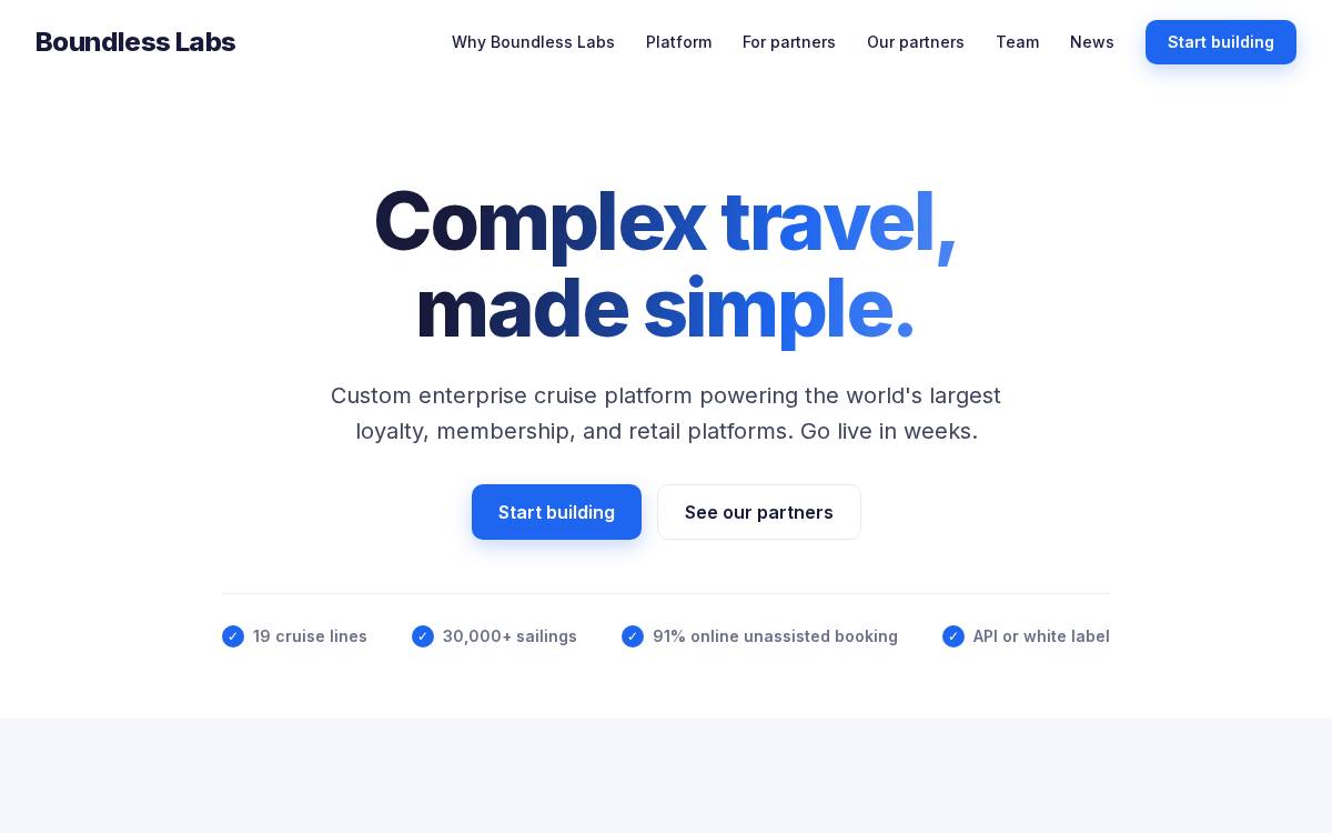 Boundless website preview