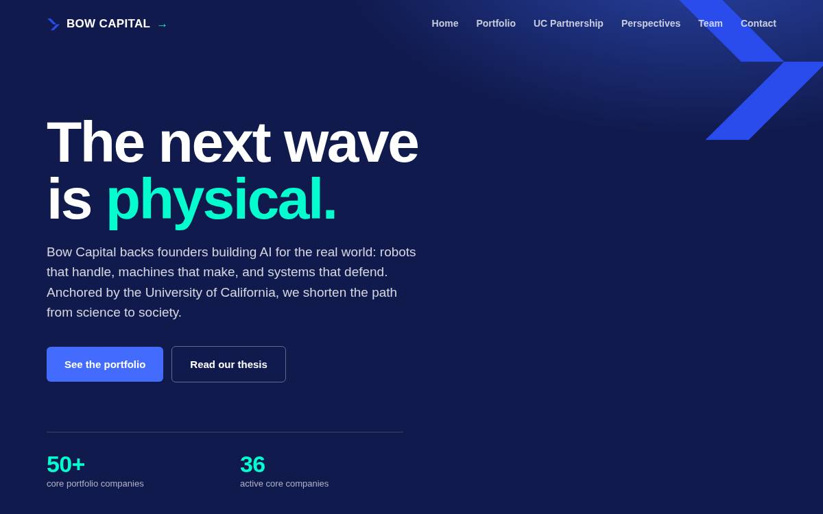 Bowcapital website preview