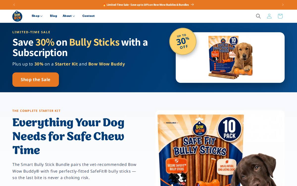Bowwowlabs website preview