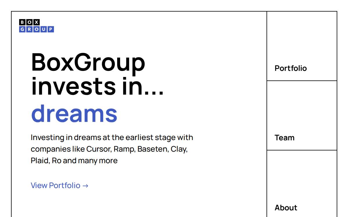 Box Group website preview