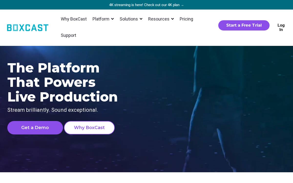 BoxCast website preview