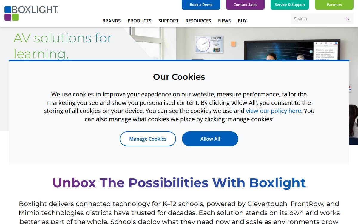 Boxlight website preview